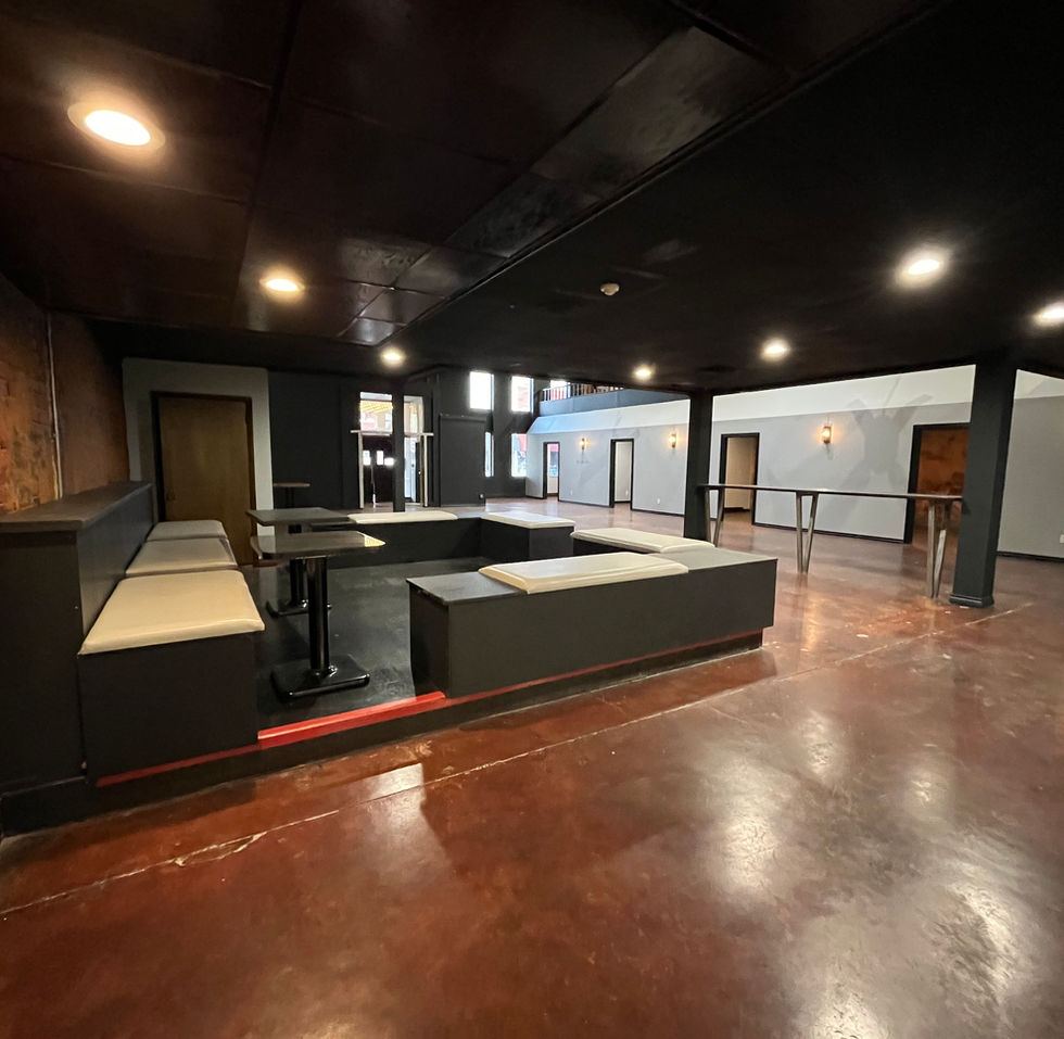 Main level seating and open space